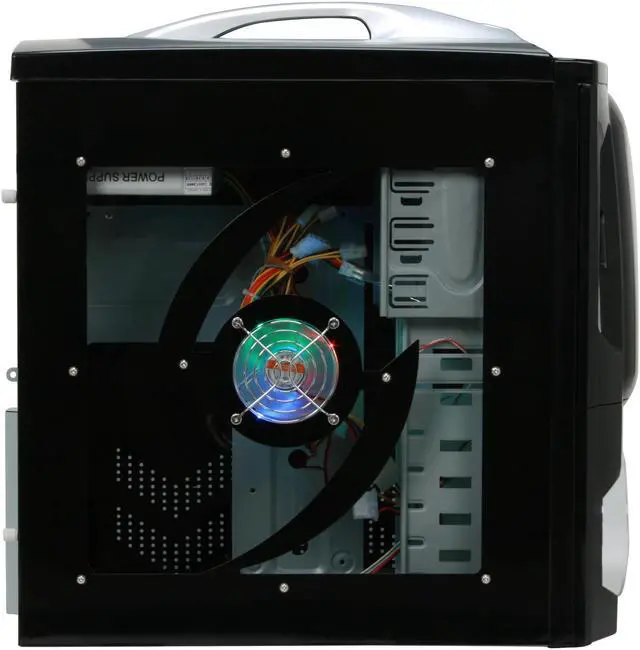 Alt view image 6 of 14 - JPAC 191PS Black Steel ATX Mid Tower Computer Case 500W Power Supply