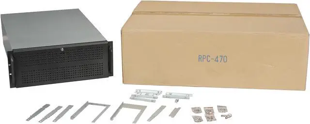 Alt view image 7 of 7 - NORCO RPC-470 Black 4U Rackmount Server Case 3 External 5.25" Drive Bays - OEM