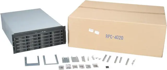 Alt view image 7 of 7 - NORCO RPC-4020 4U Rackmount Server Chassis w/ 20 Hot-swappable SATA/SAS Drive Bays