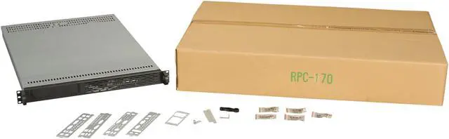 Alt view image 7 of 7 - NORCO RPC-170 Black 1U Rackmount Server Chassis 1 External 5.25" Drive Bays