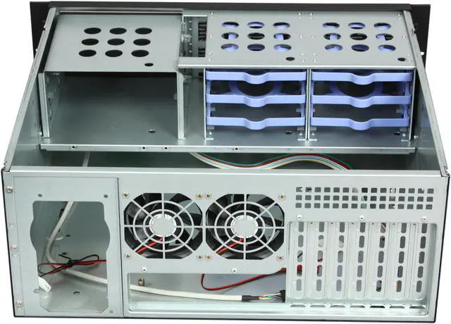 Alt view image 5 of 7 - NORCO RPC-430 Black 4U Rackmount Super Short Depth 15.25" Server Case 6 Internal 3.5" Drive Bays