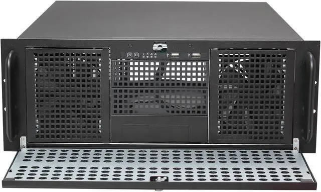 Alt view image 2 of 7 - NORCO RPC-450B Black 4U Rackmount Server Case 3 External 5.25" Drive Bays