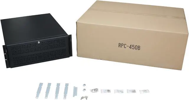 Alt view image 7 of 7 - NORCO RPC-450B Black 4U Rackmount Server Case 3 External 5.25" Drive Bays