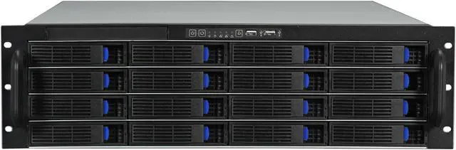 Alt view image 2 of 7 - NORCO RPC-3116 3U Rackmount Server Case w/ 16 x SATA/SAS Hot-Swap Drive Bays - OEM