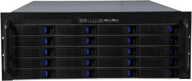 Alt view image 2 of 7 - NORCO RPC-4220 4U Rackmount Server Chassis w/ 20 Hot-Swappable SATA/SAS 6G Drive Bays (Mini SAS Connector)
