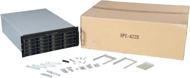 Alt view image 7 of 7 - NORCO RPC-4220 4U Rackmount Server Chassis w/ 20 Hot-Swappable SATA/SAS 6G Drive Bays (Mini SAS Connector)
