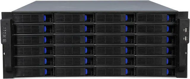 Alt view image 2 of 7 - NORCO RPC-4224 4U Rackmount Server Case with 24 Hot-Swappable SATA/SAS Drive Bays
