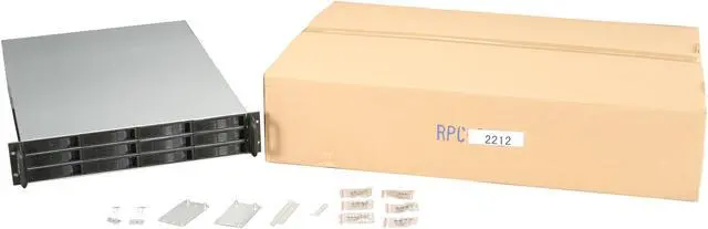 Alt view image 7 of 7 - NORCO RPC-2212 Black 2U Rackmount Server Case with 12 Hot-Swappable SATA/SAS Drive Bays