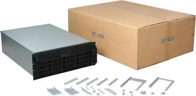 Alt view image 7 of 7 - NORCO RPC-4216 4U Rackmount Server Case w/16 Hot-Swappable SATA/SAS Drive Bays - OEM