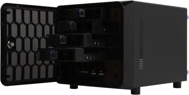Alt view image 6 of 7 - NORCO ITX-S4 Black Server Case Support standard Flex ATX power supply (NOT included)
