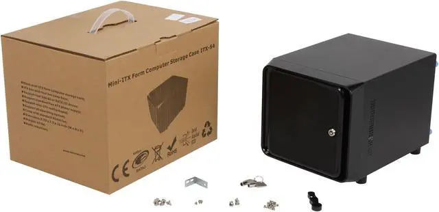 Alt view image 7 of 7 - NORCO ITX-S4 Black Server Case Support standard Flex ATX power supply (NOT included)