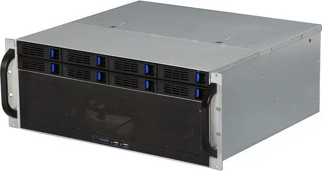 Main image of NORCO RPC-4308 4U Rackmount Short Depth 15.25" 4U Rackmount Case with Eight Hot Swap Trays Standard ATX, mini redundant power supply