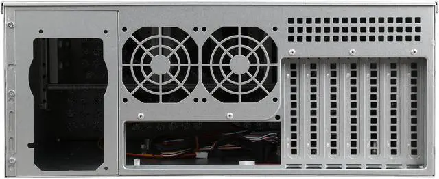 Alt view image 4 of 7 - NORCO RPC-431 Black 4U Rackmount 4U Short Depth Rackmount Case with Rotating 9 x 3.5? Drive Cage Standard ATX, mini redundant power supply