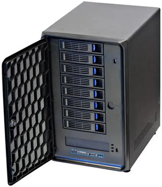 Alt view image 3 of 7 - NORCO ITX-S8 Black Black Mini-ITX Form Computer Storage Case Support standard 1U single ATX power supply (NOT included)