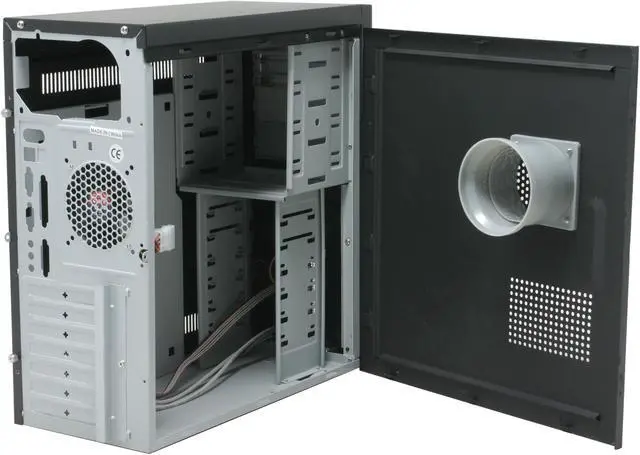 Alt view image 8 of 13 - Spire BlackFin III SP-2009B Silver/Black Metal SECC/ABS ATX Mid Tower Computer Case