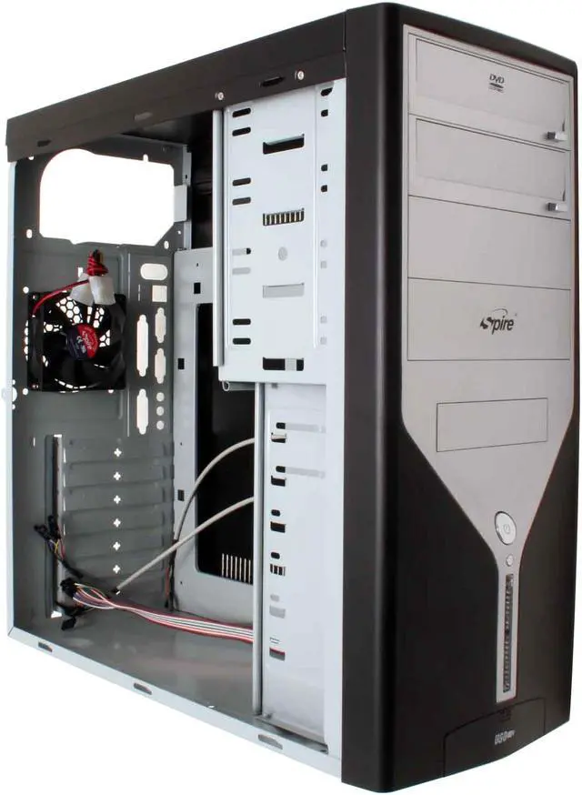 Alt view image 11 of 13 - Spire BlackFin III SP-2009B Silver/Black Metal SECC/ABS ATX Mid Tower Computer Case