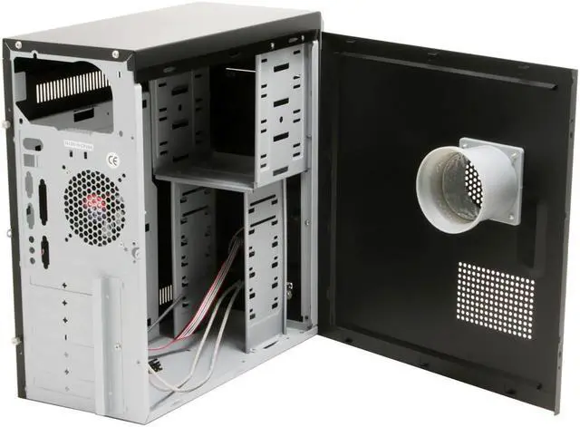 Alt view image 8 of 11 - Spire BlackFin V SP-3005B Black Metal SECC/ABS ATX Mid Tower Computer Case