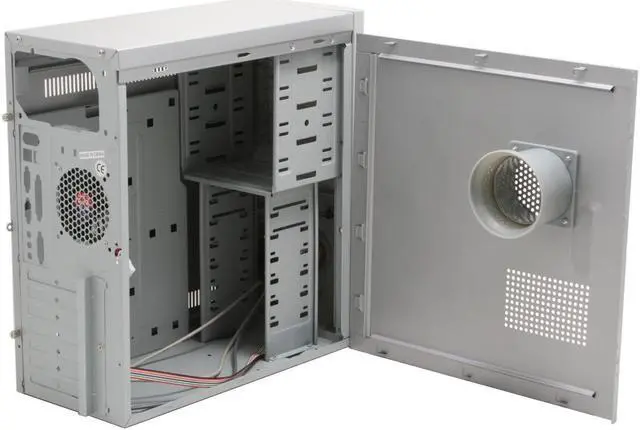 Alt view image 8 of 13 - Spire SilverFin II SP-102S Silver Metal SECC/ABS ATX Mid Tower Computer Case