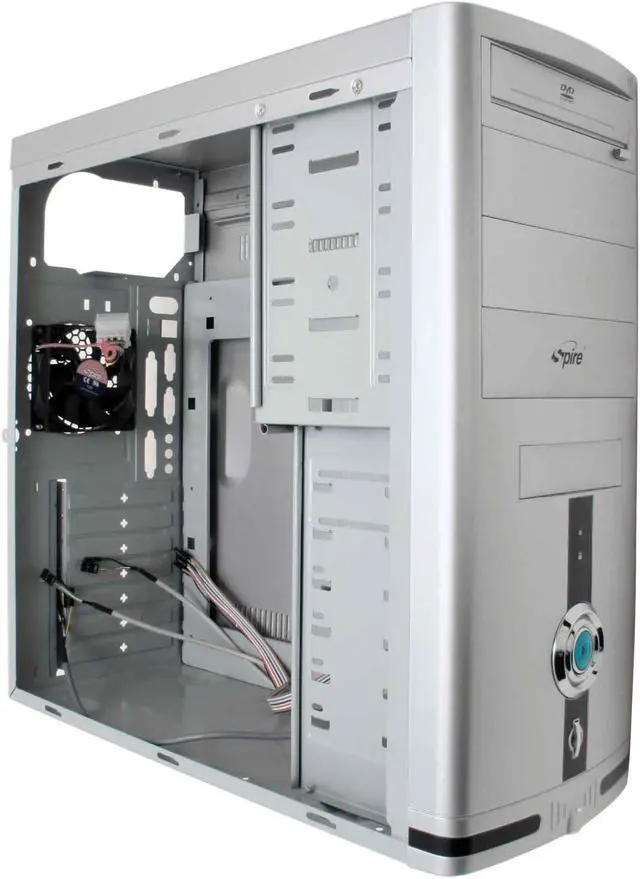 Alt view image 11 of 13 - Spire SilverFin II SP-102S Silver Metal SECC/ABS ATX Mid Tower Computer Case