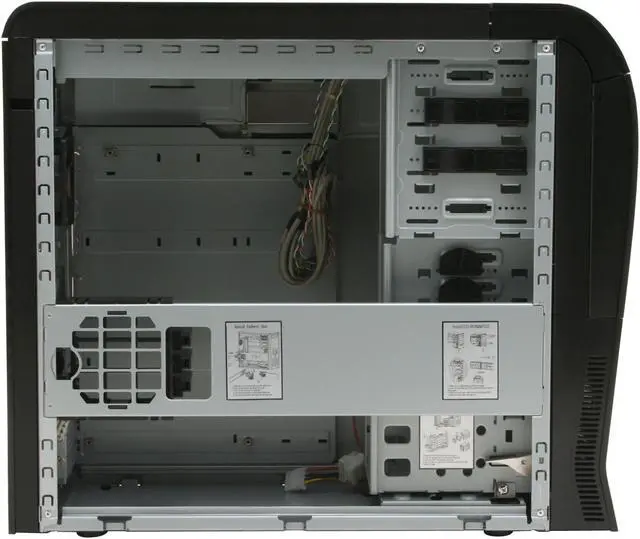 Alt view image 7 of 13 - Spire SP-ATX-PALU/B Black Aluminum/ 1.0mm SECC ATX Mid Tower Computer Case