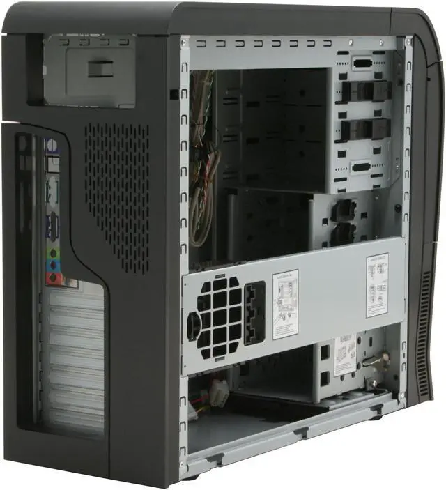 Alt view image 9 of 13 - Spire SP-ATX-PALU/B Black Aluminum/ 1.0mm SECC ATX Mid Tower Computer Case
