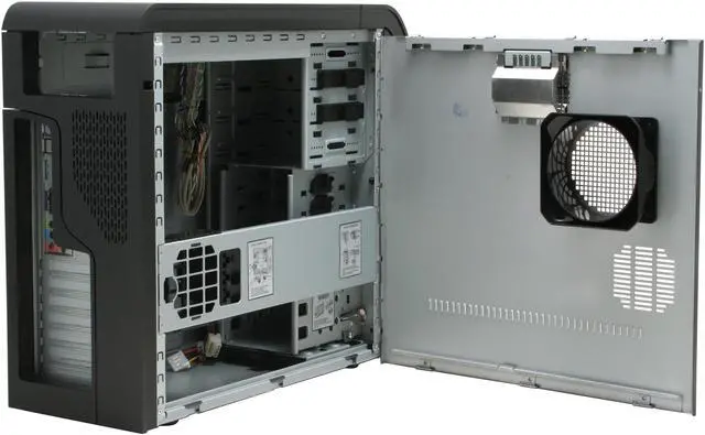 Alt view image 10 of 13 - Spire SP-ATX-PALU/B Black Aluminum/ 1.0mm SECC ATX Mid Tower Computer Case