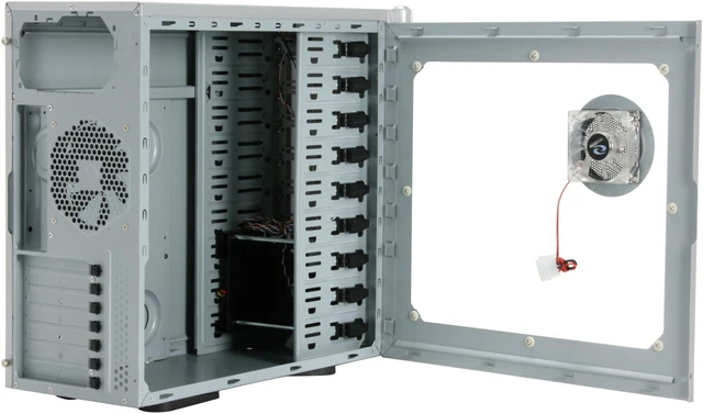 Alt view image 8 of 11 - SIGMA SHARK-WSP Silver SECC Steel ATX Mid Tower Computer Case 400W Power Supply