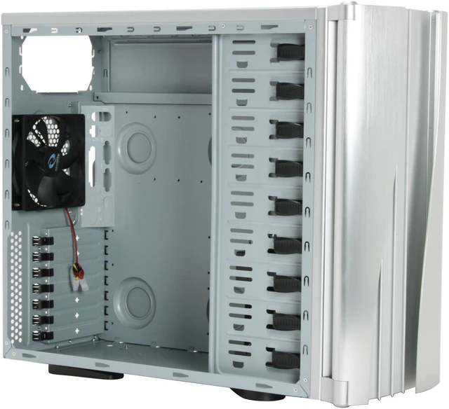Alt view image 10 of 11 - SIGMA SHARK-WSP Silver SECC Steel ATX Mid Tower Computer Case 400W Power Supply