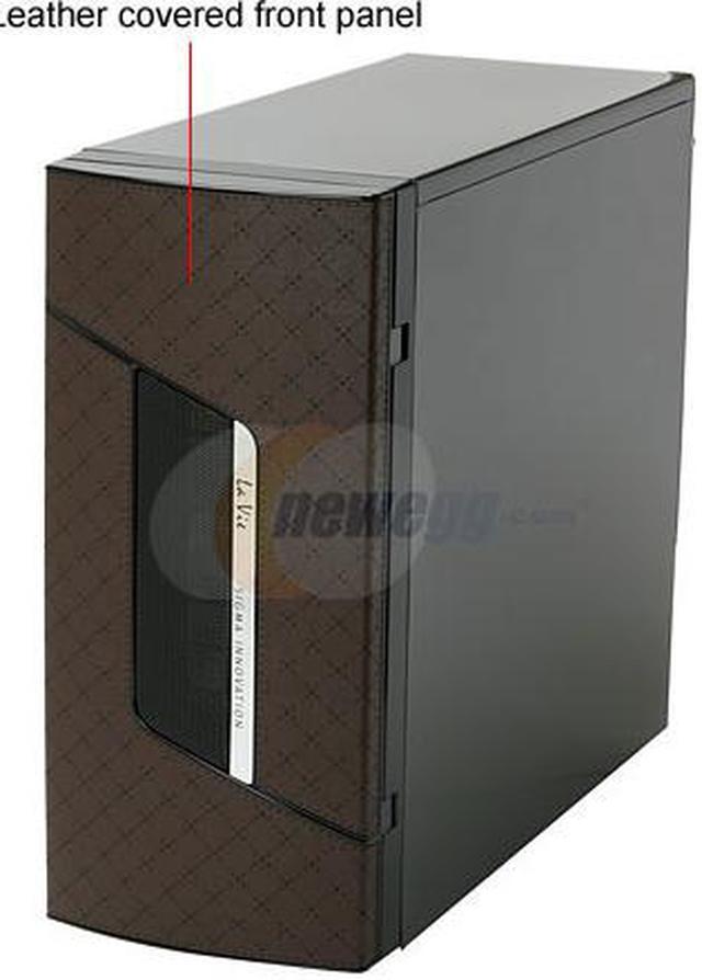 Alt view image 3 of 16 - SIGMA La Vie LBNWBP Leather Brown SECC Steel ATX Mid Tower Computer Case 500W Power Supply