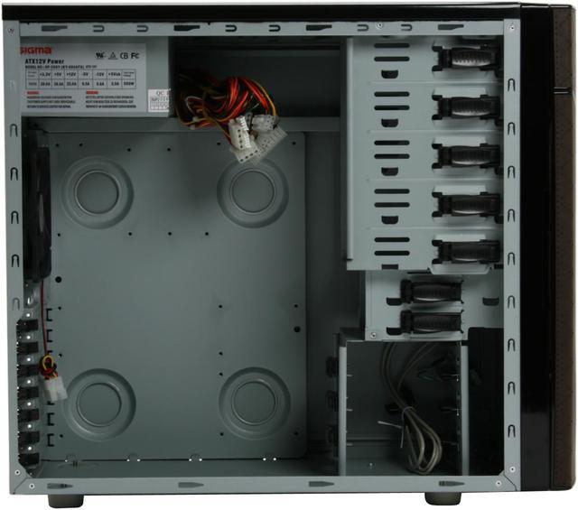 Alt view image 11 of 16 - SIGMA La Vie LBNWBP Leather Brown SECC Steel ATX Mid Tower Computer Case 500W Power Supply