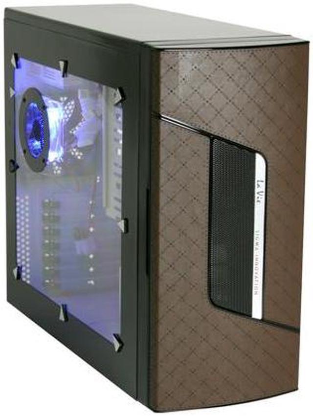 Alt view image 2 of 16 - SIGMA La Vie LBNWBP Leather Brown SECC Steel ATX Mid Tower Computer Case 500W Power Supply