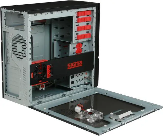 Alt view image 7 of 13 - SIGMA PHANTOM PHANTOM-WB Black 1.0mm SECC Steel ATX Mid Tower Computer Case