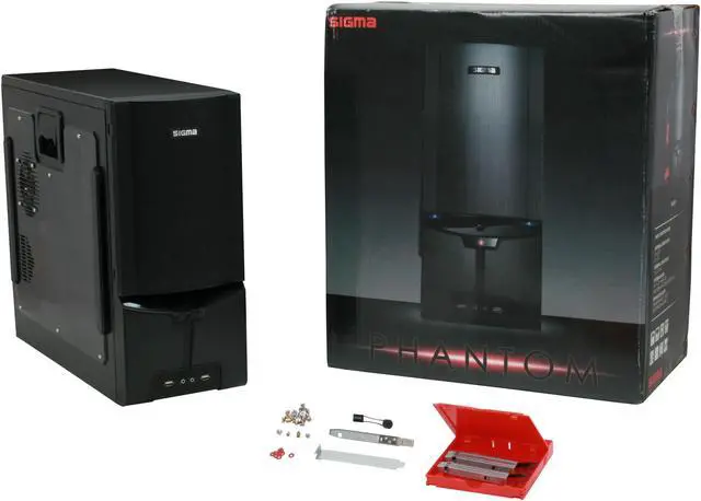 Alt view image 13 of 13 - SIGMA PHANTOM PHANTOM-WB Black 1.0mm SECC Steel ATX Mid Tower Computer Case