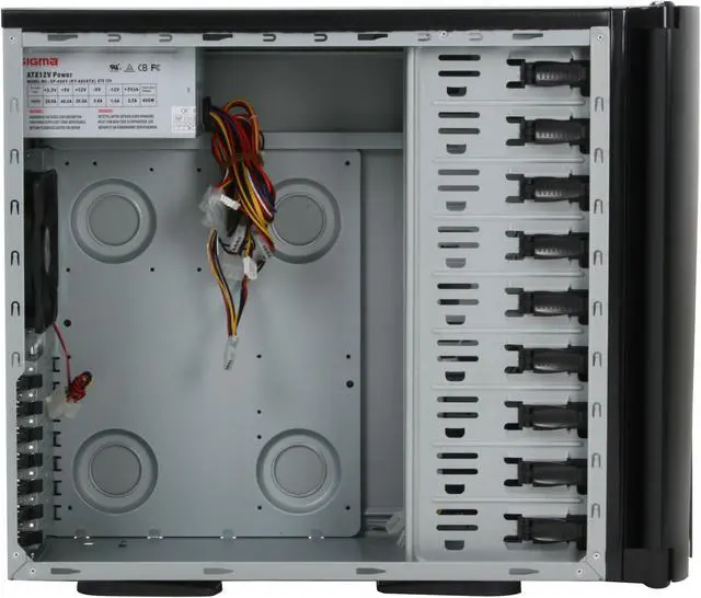 Alt view image 9 of 13 - SIGMA SHARK SHARK-WBP Black SECC Steel ATX Mid Tower Computer Case 400W Power Supply
