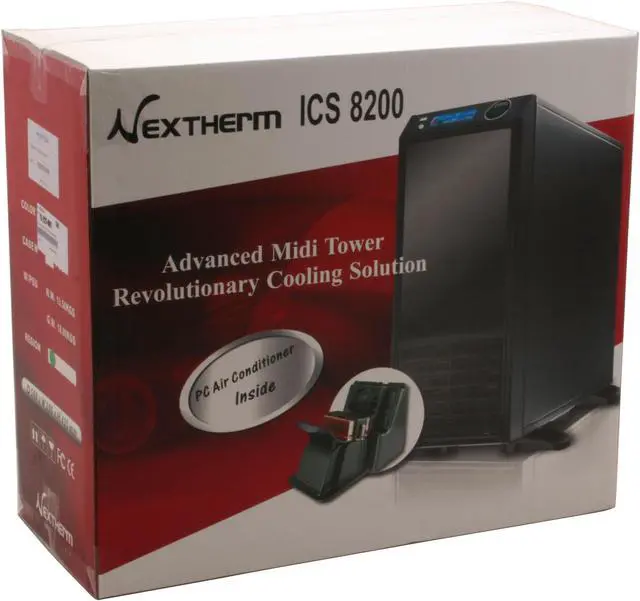 Alt view image 18 of 18 - Nextherm ICS 8200 Black SECC Thickness 1.0 ATX Mid Tower Computer Case with PC Air Conditioner 460W Power Supply