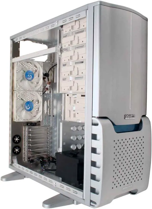 Alt view image 11 of 14 - GIGABYTE 3D AURORA GZ-FSCA1-ANS Silver Aluminum ATX Full Tower Computer Case