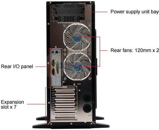 Alt view image 8 of 16 - GIGABYTE 3D AURORA GZ-FSCA1-ATB Black Aluminum ATX Full Tower Computer Case