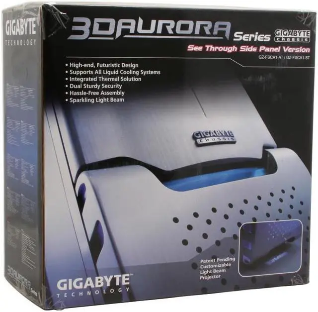 Alt view image 15 of 16 - GIGABYTE 3D AURORA GZ-FSCA1-ATB Black Aluminum ATX Full Tower Computer Case