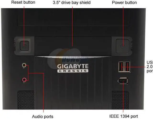 Alt view image 4 of 12 - GIGABYTE GZ-XA1CA-STB Black Front bezel : Aluminum Body : SECC ATX Mid Tower Computer Case