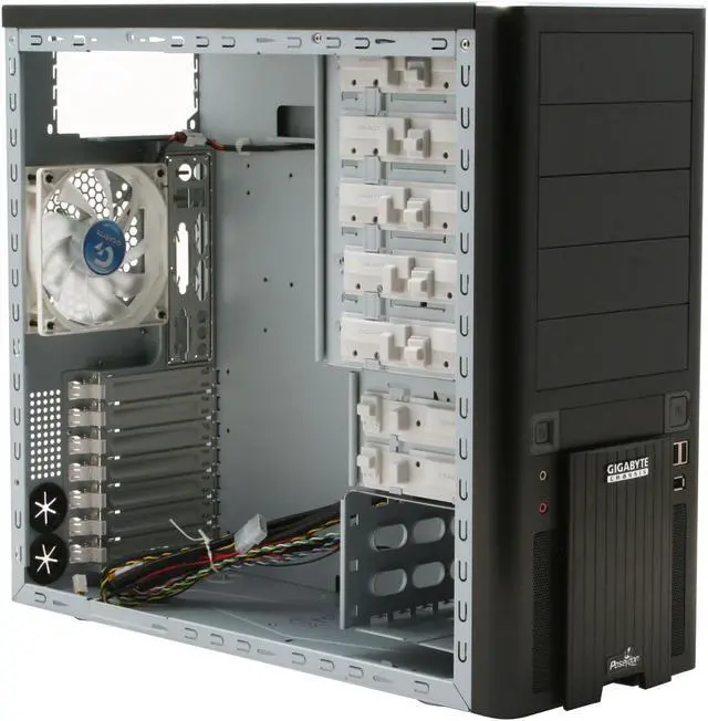 Alt view image 8 of 12 - GIGABYTE GZ-XA1CA-STB Black Front bezel : Aluminum Body : SECC ATX Mid Tower Computer Case