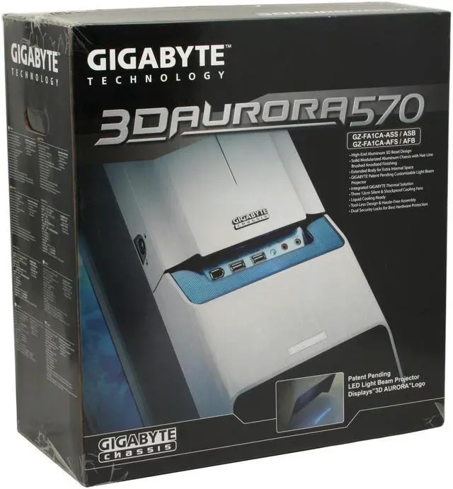 Alt view image 16 of 16 - GIGABYTE 3D Aurora 570 GZ-FA1CA-ASS Silver 1.0 mm Aluminum body ATX Full Tower Computer Case