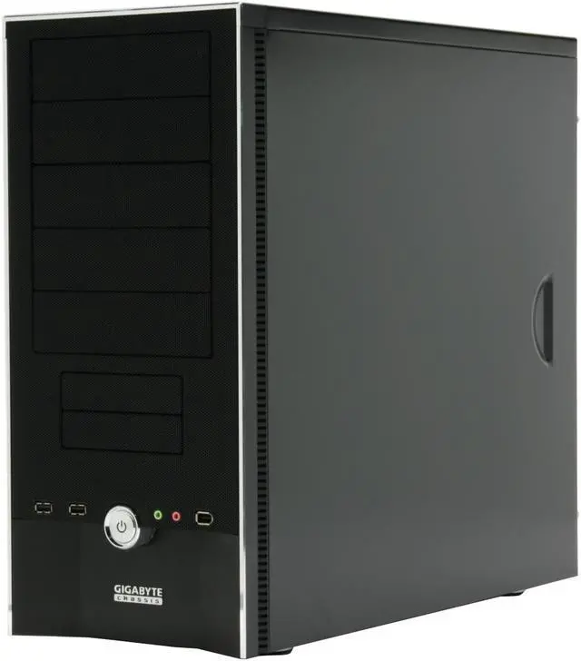 Alt view image 2 of 11 - GIGABYTE iSOLO GZ-AA1CB-SNB Black Aluminum Front Panel/ 0.7mm SECC Housing ATX Mid Tower Computer Case