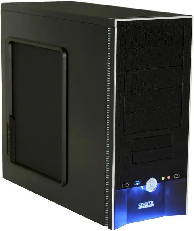 Main image of GIGABYTE iSOLO GZ-AA1CB-SNB Black Aluminum Front Panel/ 0.7mm SECC Housing ATX Mid Tower Computer Case