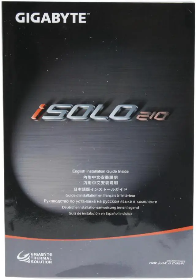 Alt view image 10 of 11 - GIGABYTE iSOLO GZ-AA1CB-SNB Black Aluminum Front Panel/ 0.7mm SECC Housing ATX Mid Tower Computer Case