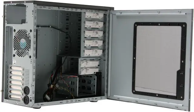 Alt view image 7 of 11 - GIGABYTE iSOLO GZ-AA1CB-SNB Black Aluminum Front Panel/ 0.7mm SECC Housing ATX Mid Tower Computer Case