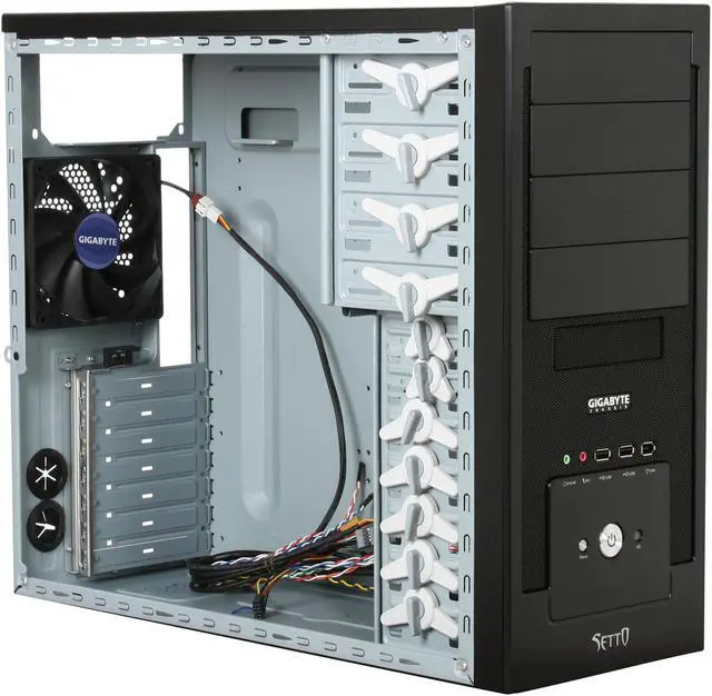 Alt view image 8 of 11 - GIGABYTE Setto 1000 GZ-AX1CBS-SNB Black Aluminum / Steel ATX Mid Tower Computer Case