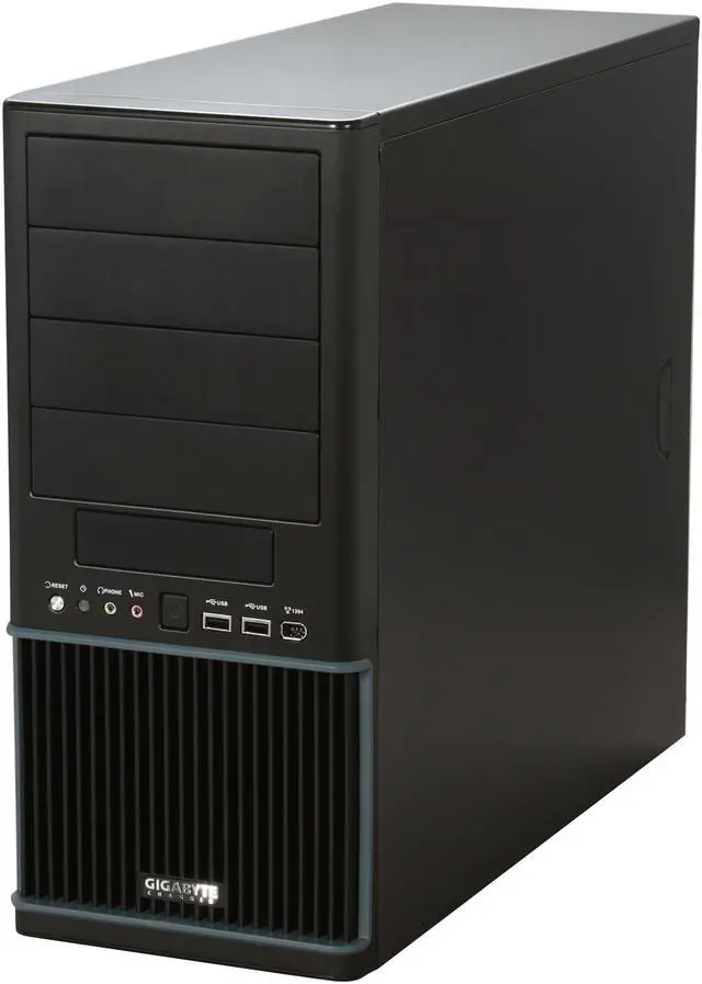 Alt view image 3 of 9 - GIGABYTE Setto 1020 GZ-AX2CBS- SNB Silver / Black Aluminum + ABS/SECC ATX Mid Tower Computer Case