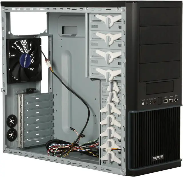 Alt view image 7 of 9 - GIGABYTE Setto 1020 GZ-AX2CBS- SNB Silver / Black Aluminum + ABS/SECC ATX Mid Tower Computer Case