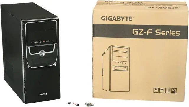 Alt view image 9 of 9 - GIGABYTE GZ-F4HEB Black 0.5mm Steel ATX Mid Tower Computer Case