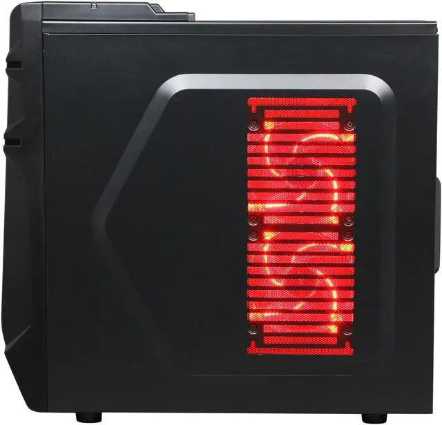 Alt view image 4 of 10 - GIGABYTE Luxo M10 GZ-ZLM10RS Red Plastic / 0.5mm Steel ATX Mid Tower Computer Case